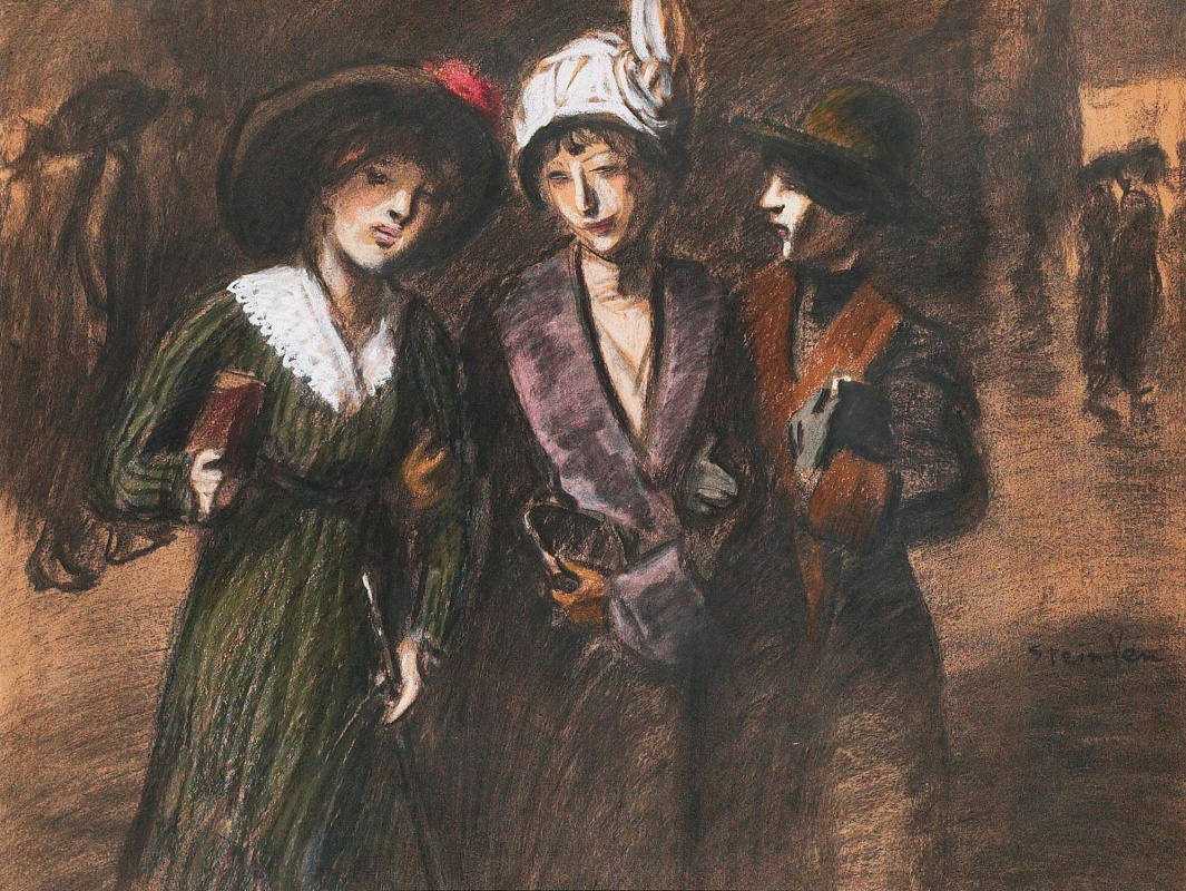 Theophile-Alexander Steinlen. Three women