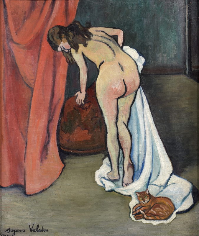 Suzanne Valadon. Standing nude with a cat