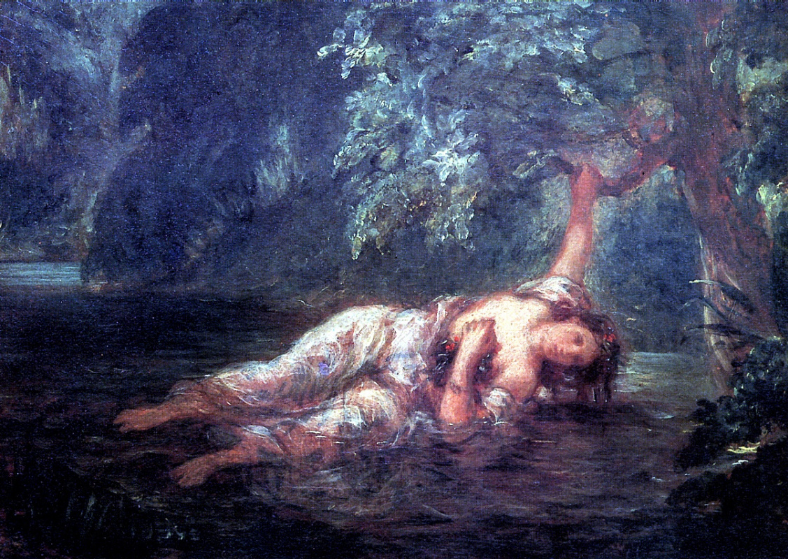 Eugene Delacroix. Ophelia's Death