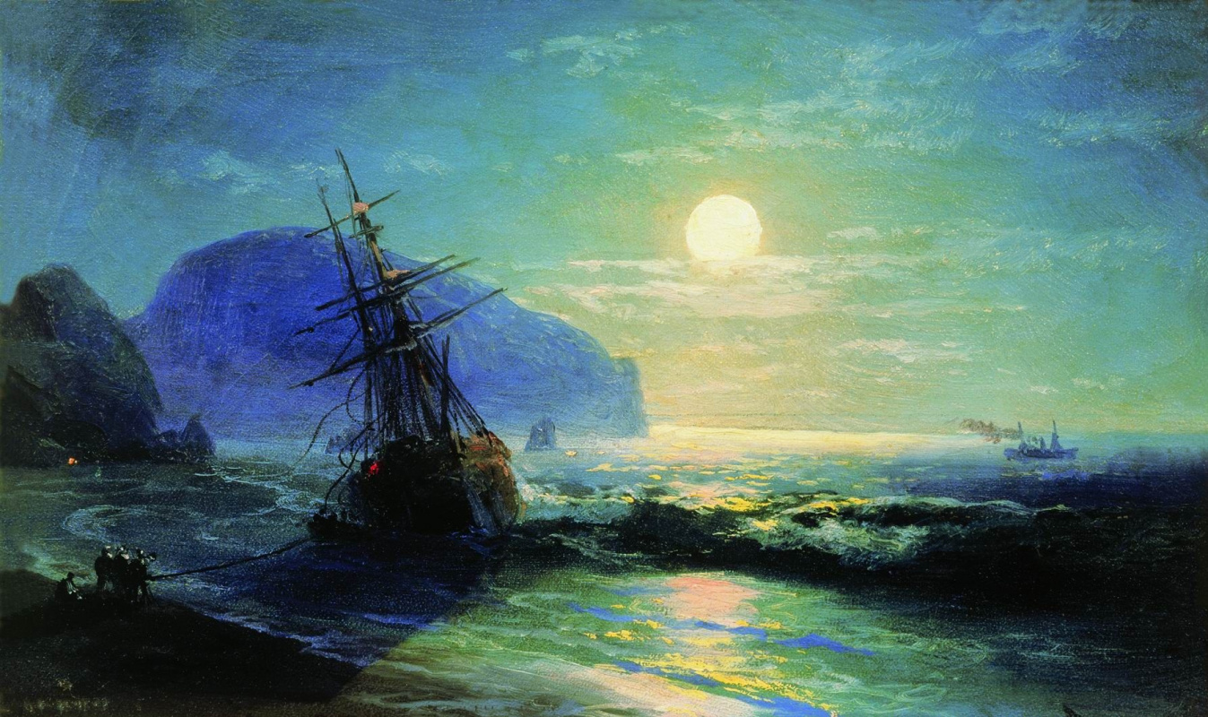 Ivan Aivazovsky. Shipwrecked off the coast of Gurzuf