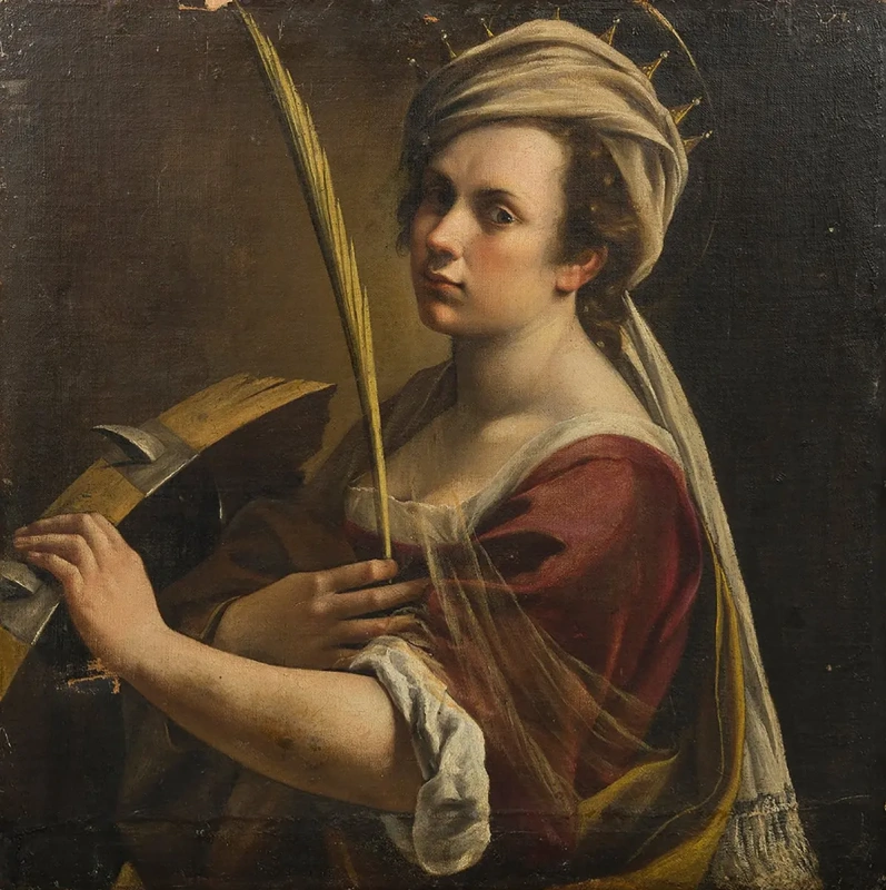 Артемизия Джентилески. Автопортрет в образе святой Екатерины