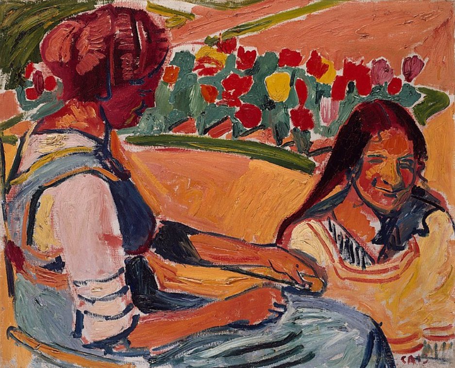 Cuno Amiet. Anna Amie and Greta in the sun