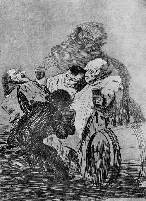 Francisco Goya. Series "Caprichos," sheet 79: no one saw Us
