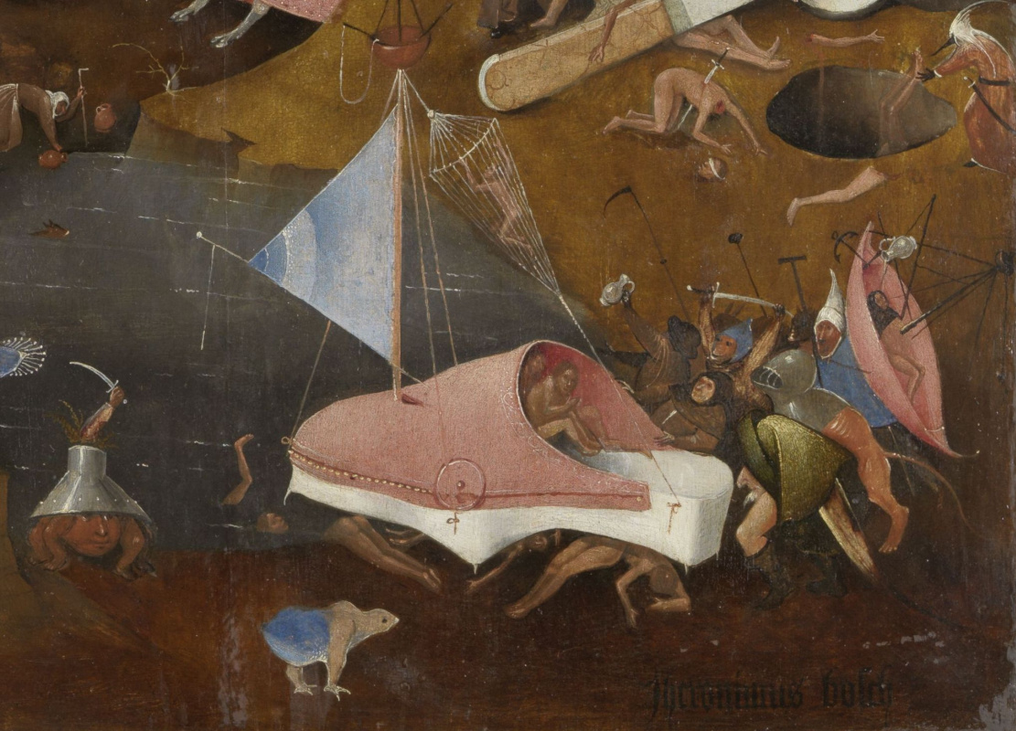 Hieronymus Bosch. Judgment. The Central part of the triptych. Fragment