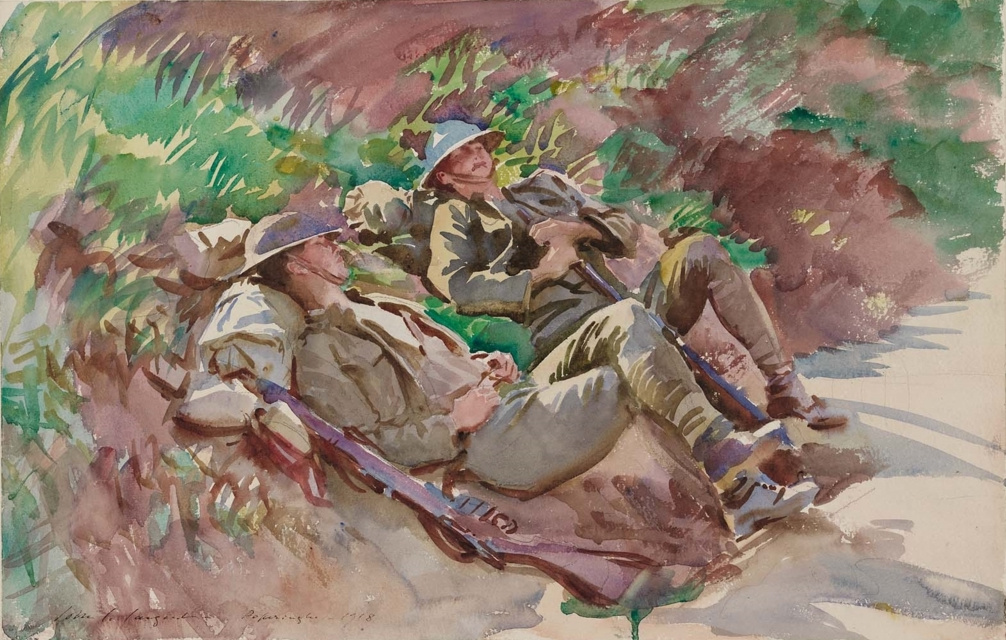 John Singer Sargent. Poperinge. Two soldiers
