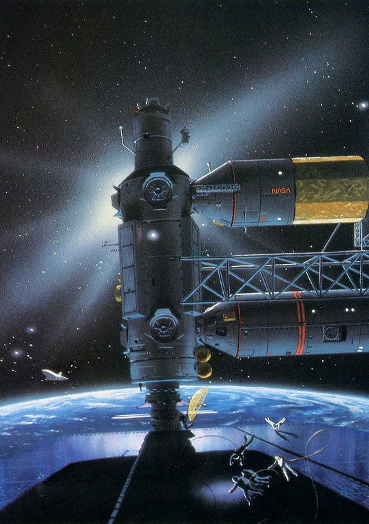 Ron Miller. Space station