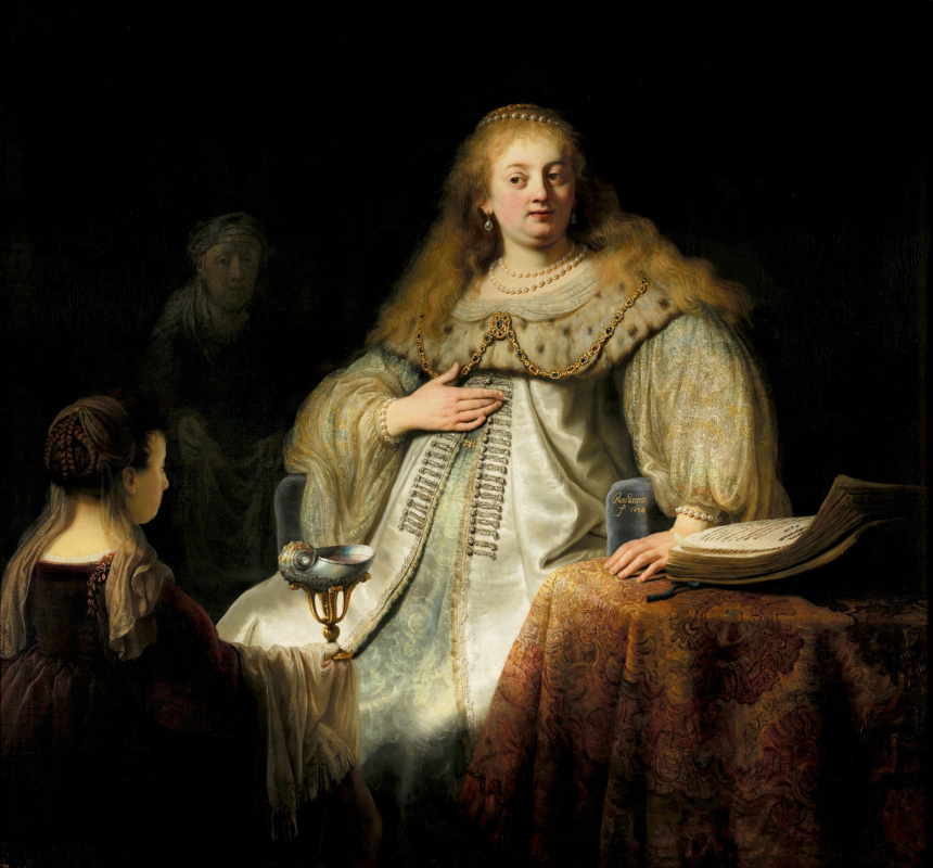 Рембрандт Харменс ван Рейн. Юдифь на пиру у Олоферна (ранее известная как "Артемисия")