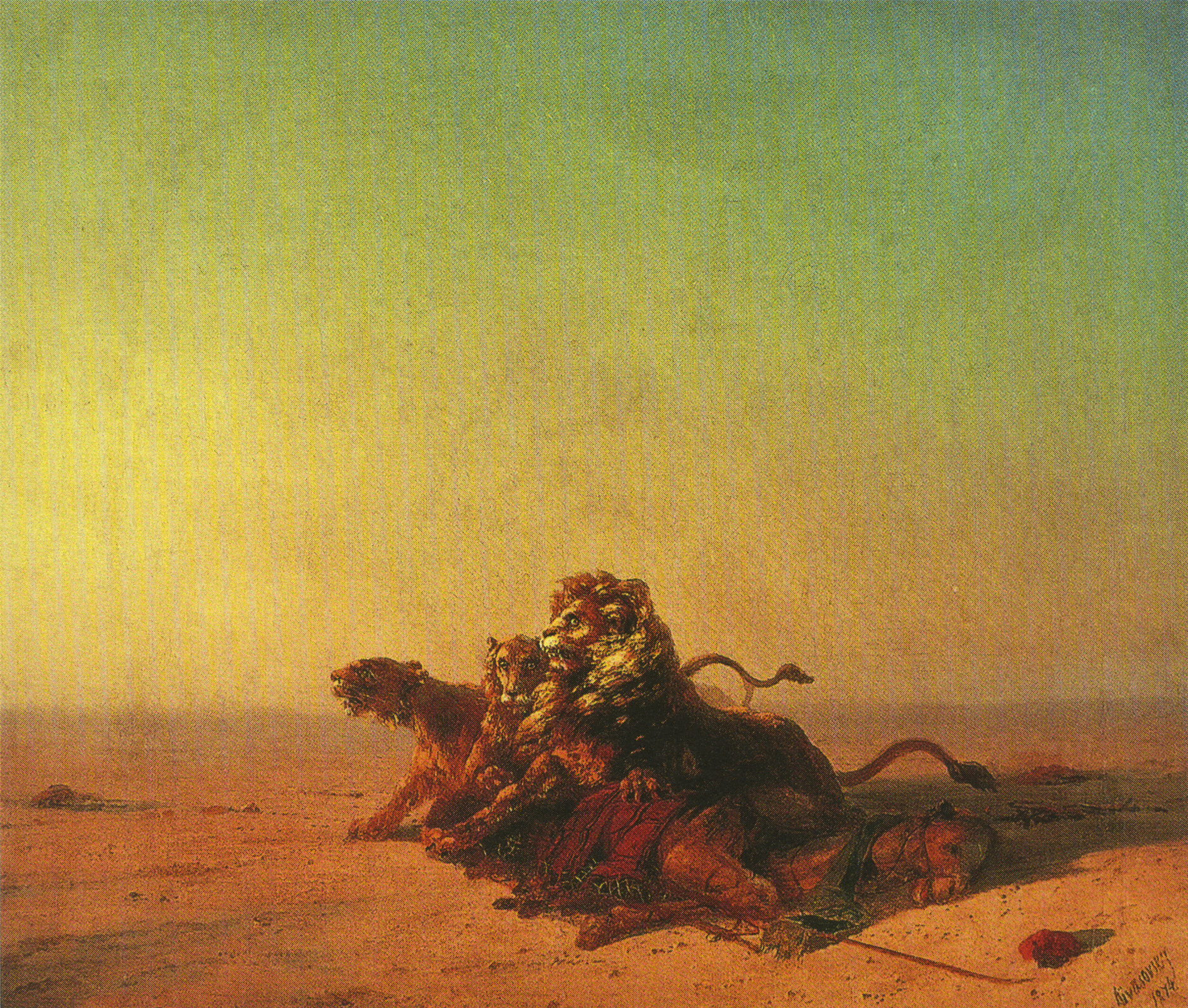 Ivan Aivazovsky Leones en el desierto, 1874, 67×56 cm: Descripción de la  obra | Arthive