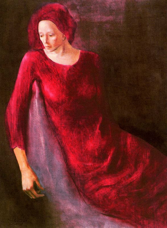 Montserrat Gudiol. The girl in the red
