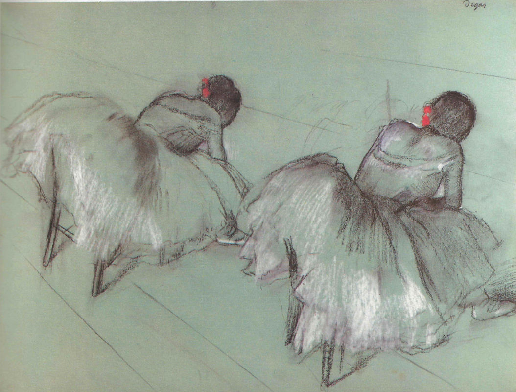 Edgar Degas. Two campers ballerina