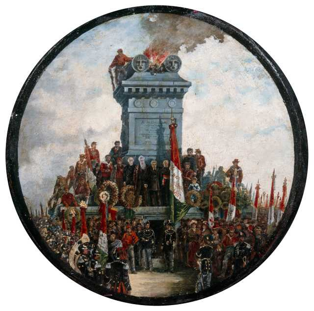 Michele Pietro Cammarano. Inauguration of the monument to the fallen in the battle of Mentana