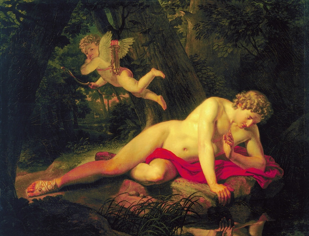 Karl Bryullov. Narcissus looking into the water