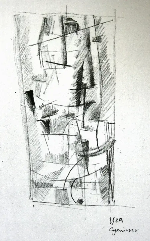 Nikolai Suetin. Cubist composition