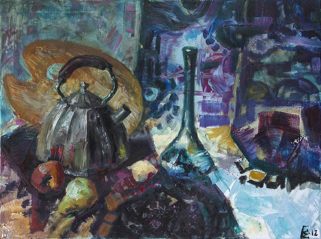 Eugene Bizhganov. "Still life with kettle"