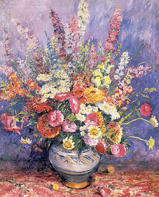 Max Kuehn. Delicate flowers in a vase