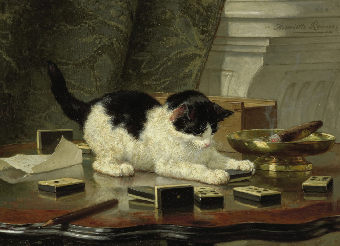 Henrietta Ronner Knip. Cat game