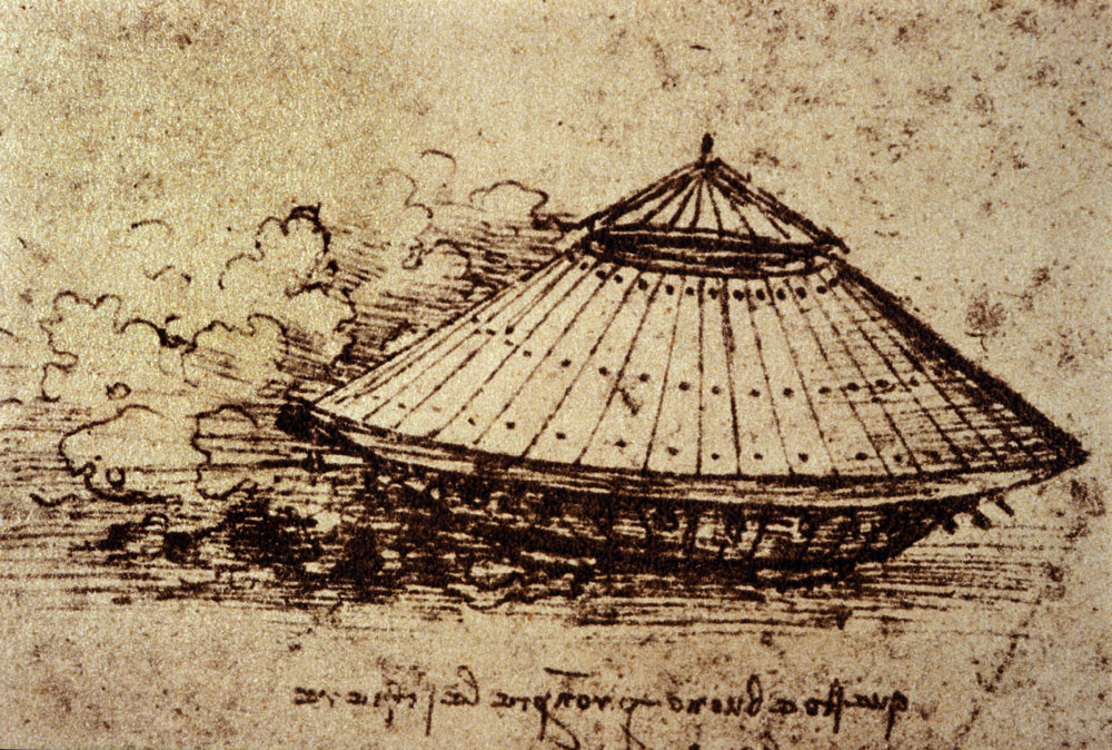 Leonardo da Vinci. The drawing of the tank