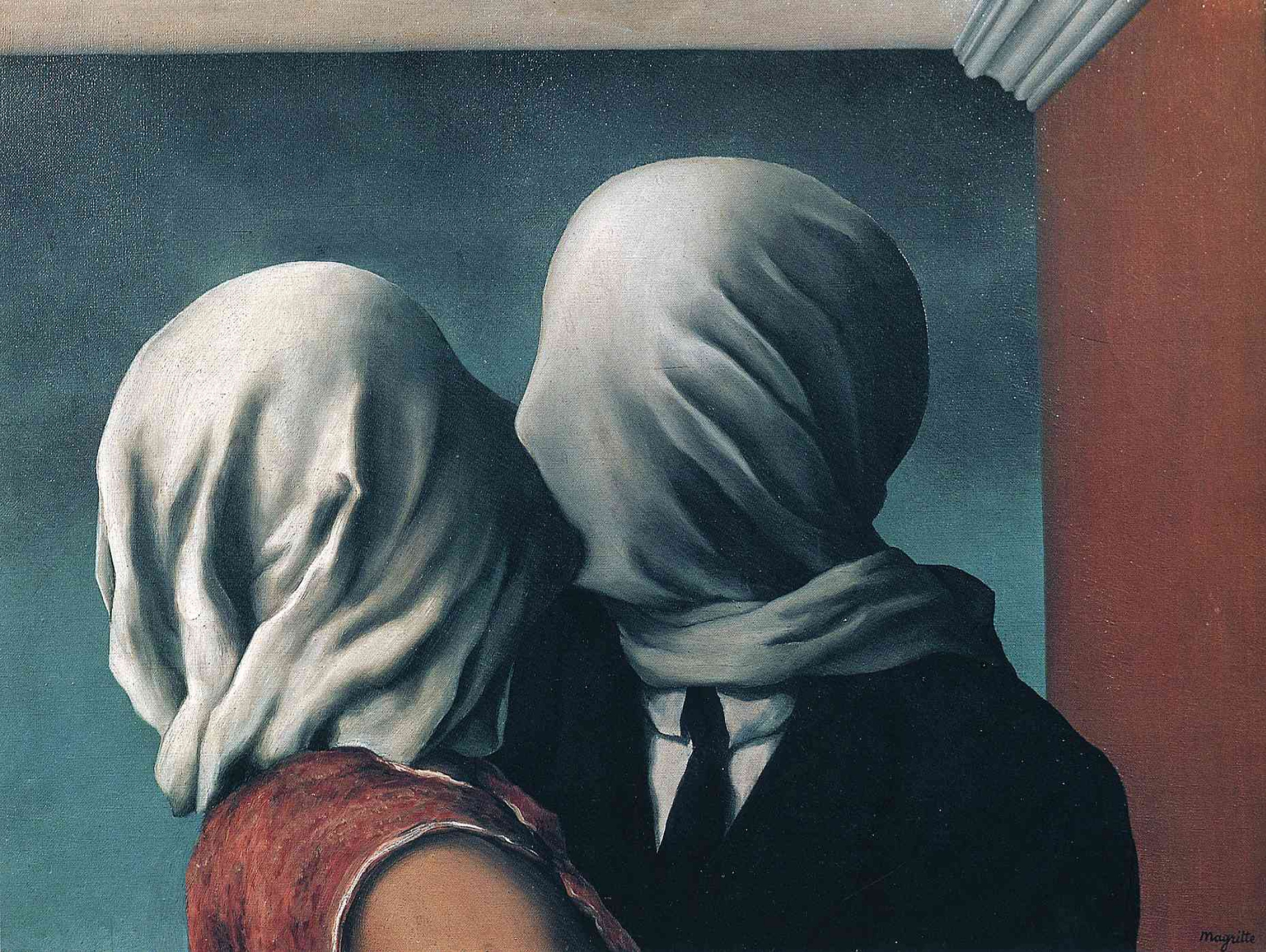 The lovers - by René Magritte (1928) (73×54 cm)