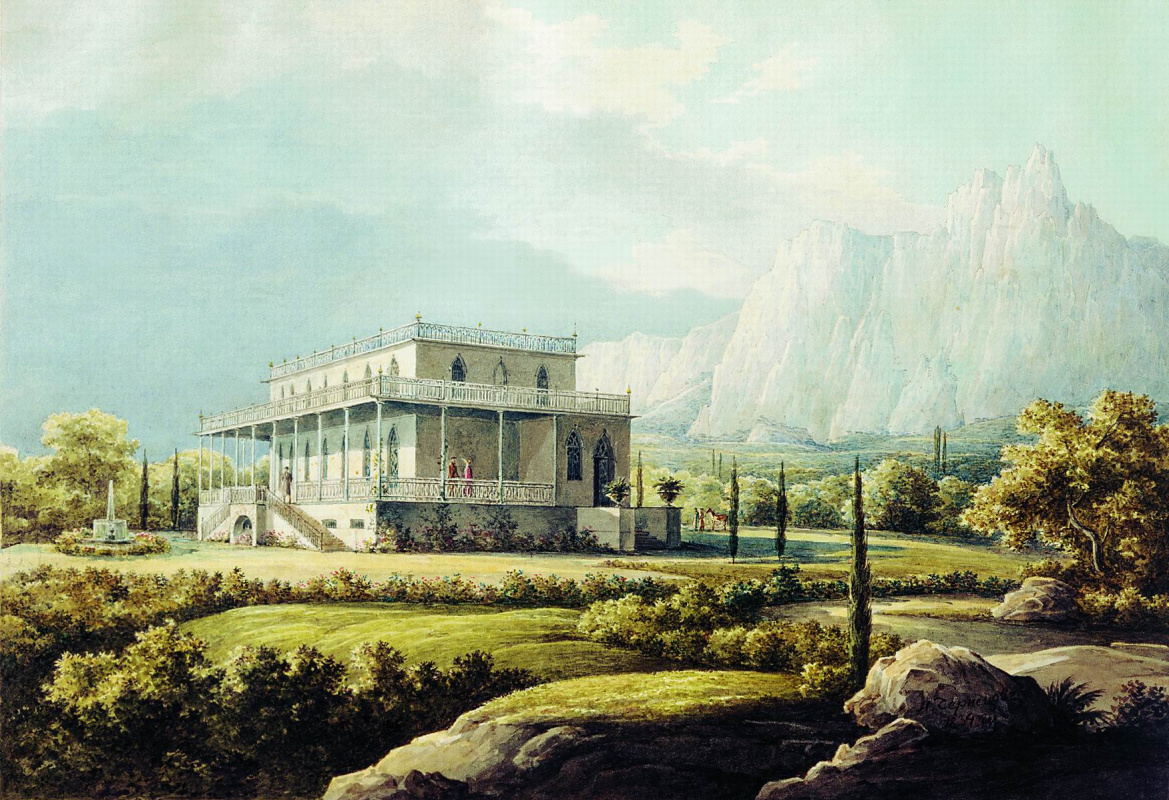 Nikanor Grigorievich Chernetsov. View of the house L. A. Naryshkin in Miskhor. 1834