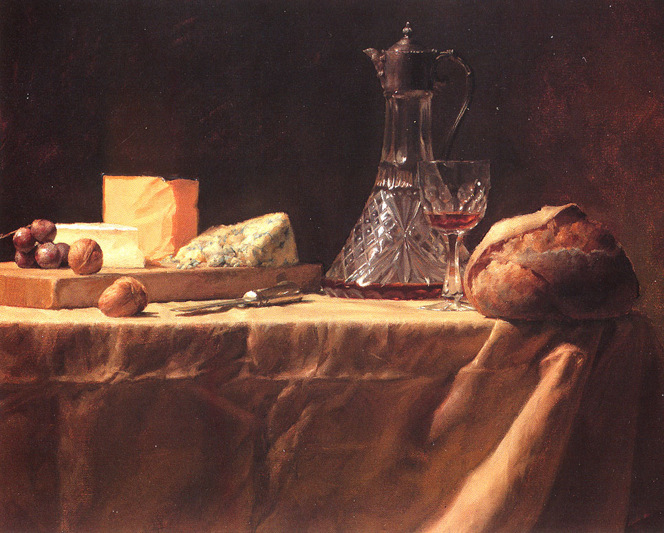 Jacob Collins. Still life with bread