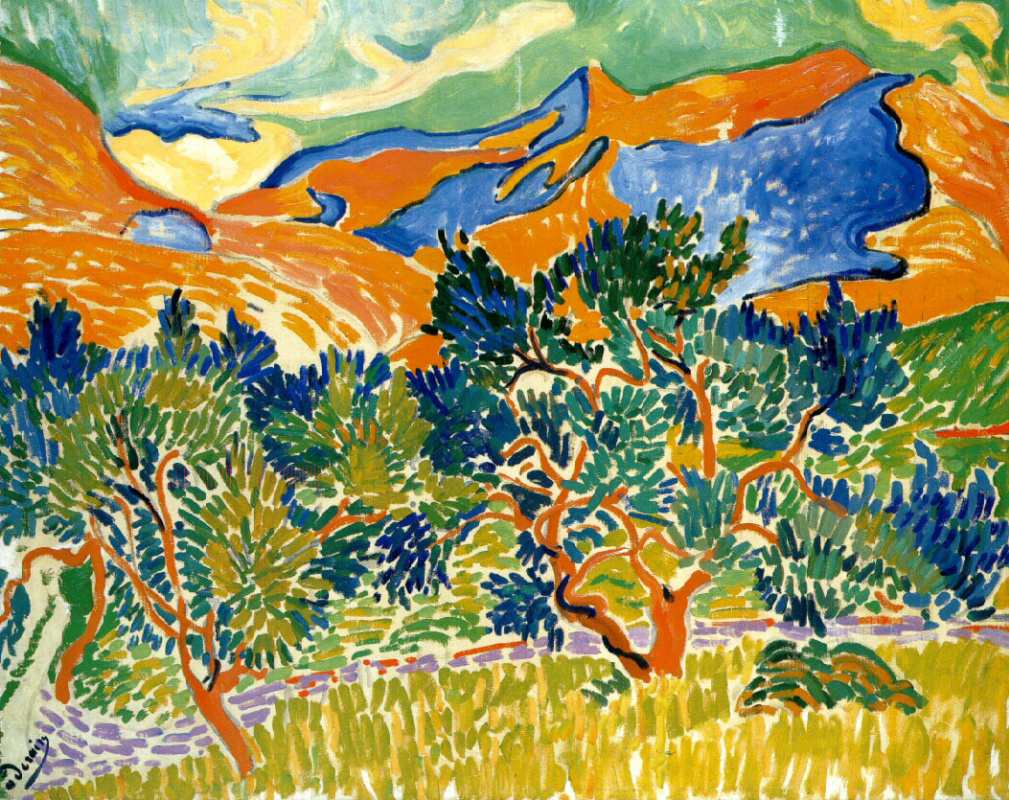 Mountains At Collioure 1905 100 81 Cm By Andre Derain History   560953 