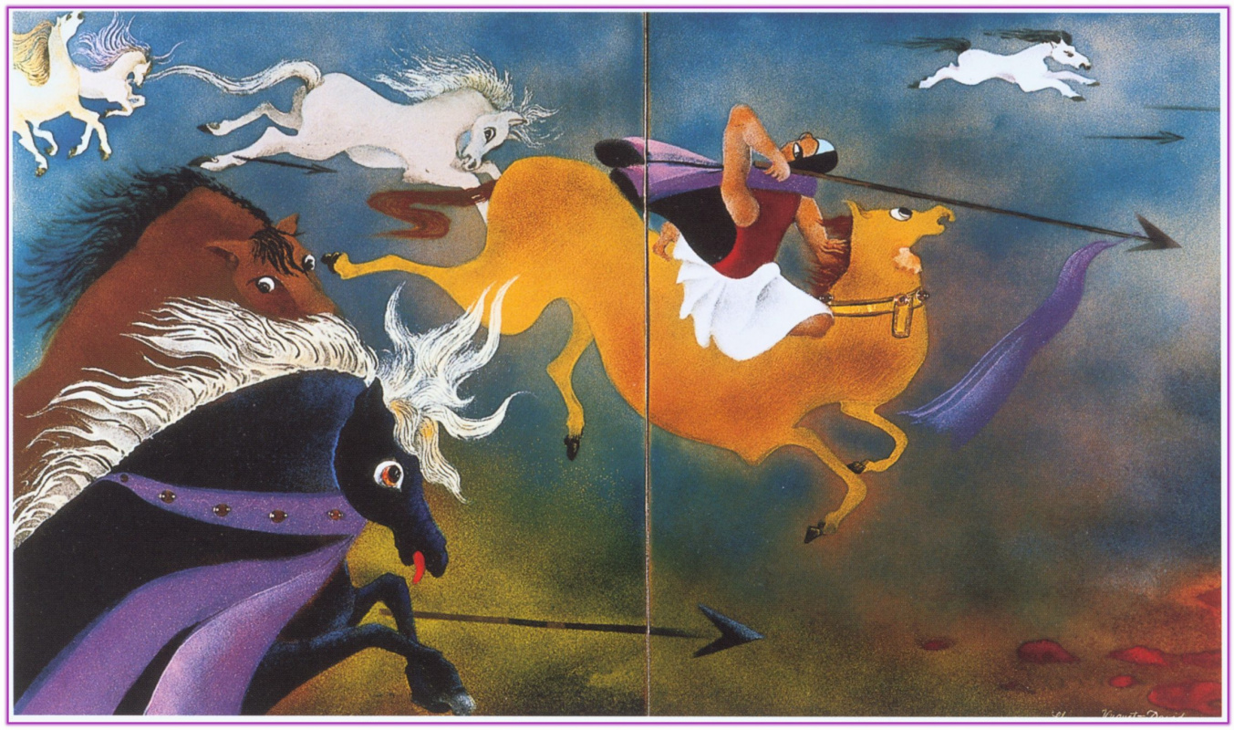 Lillian Huge-David. Flight on horses