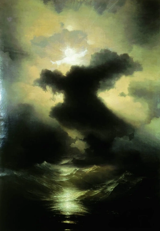 6. And this seascape entitled "Chaos: Creation of the World" was painted in 1841. At that time, Aiva