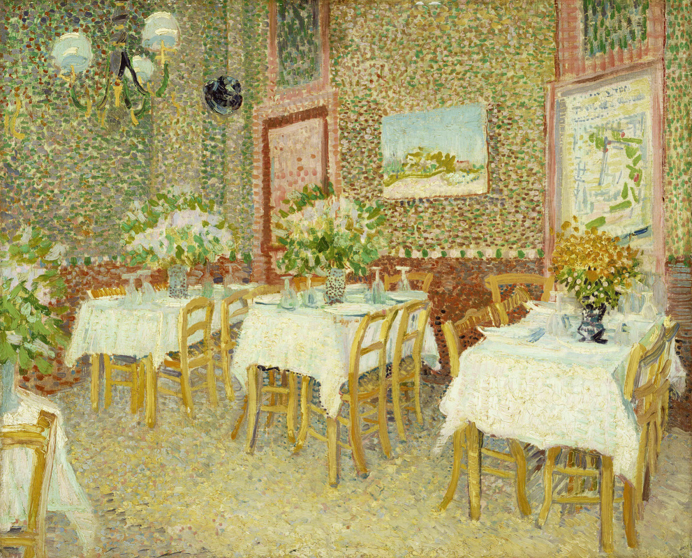 Vincent van Gogh. The interior of the restaurant