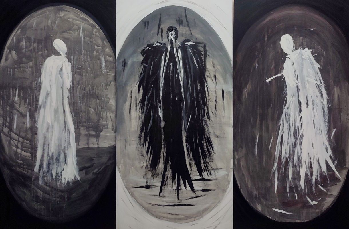 Egoshin. The triptych "Angels of Men."