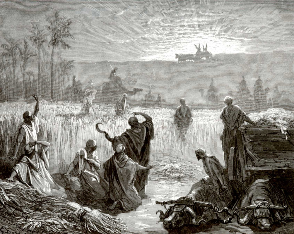 Paul Gustave Dore. Bible illustration: the return of the ark of the Lord