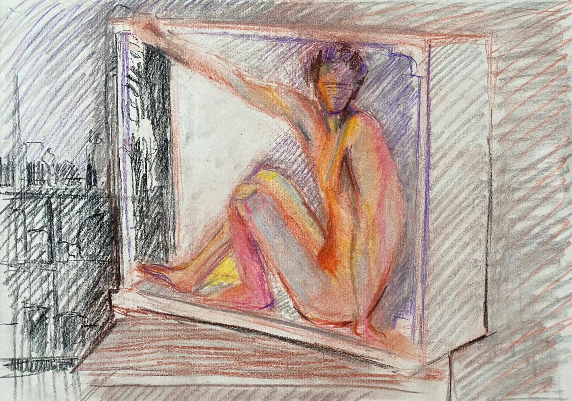 Nude male model, 2022, 60×40 cm by Elena Yurievna Zueva: History, Analysis  & Facts | Arthive