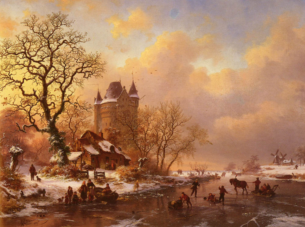 Frederick Marian Cruzemann. Skating in the midst of winter