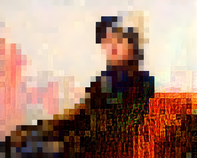 Alexander Ivanovich Suvorov. Pixel image of the painting "Stranger" by Karl Bryullov