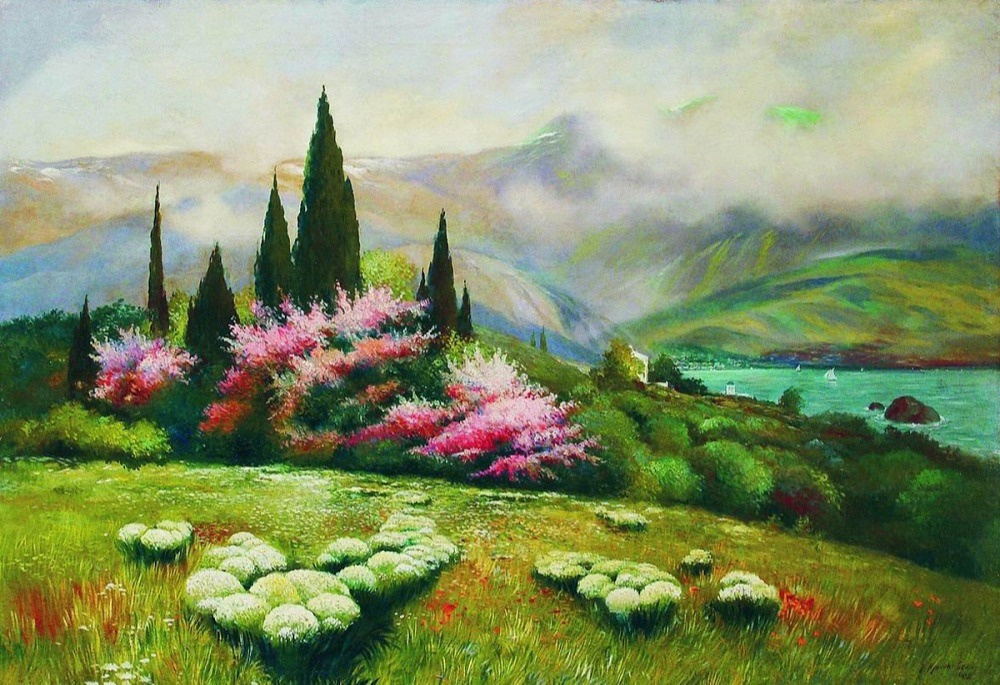 Joseph Evstafievich Krachkovsky. Spring. Landscape. Crimea