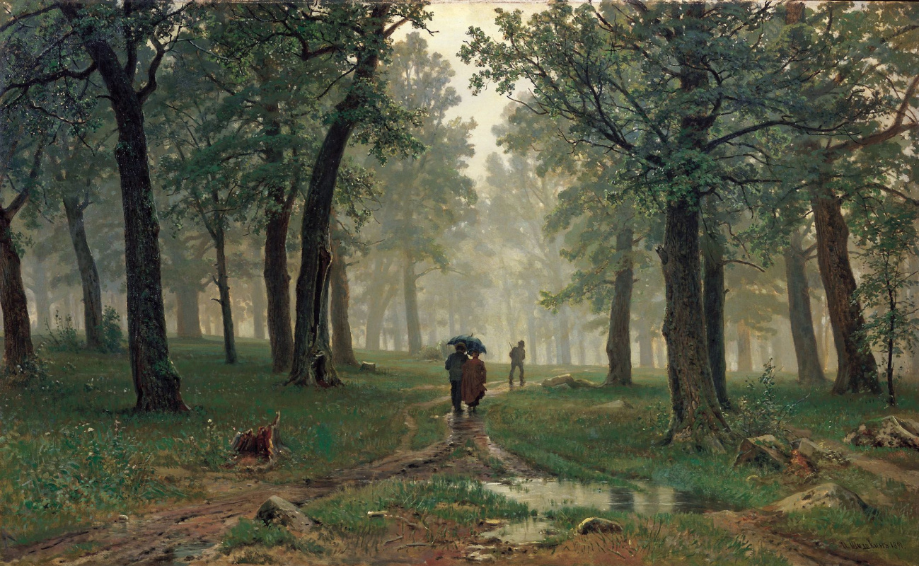 Ivan Shishkin. Rain in an oak forest