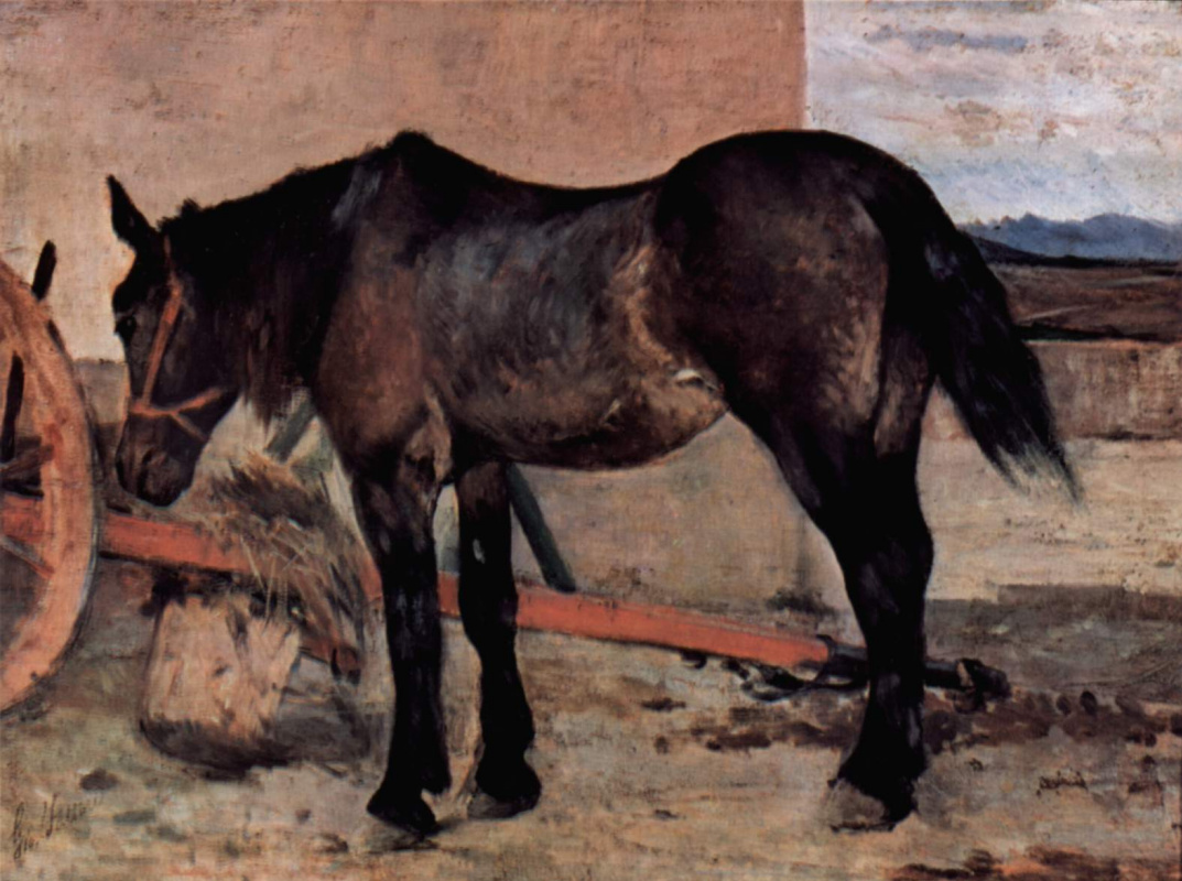 Giovanni Fattori. The horse before the cart