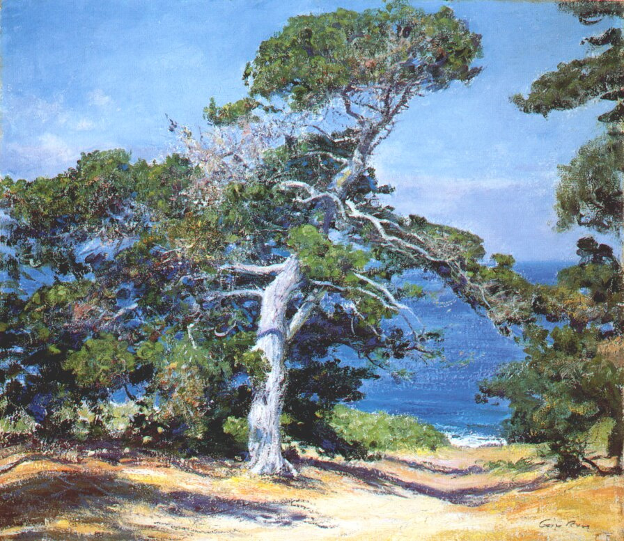 Сосны и море картина