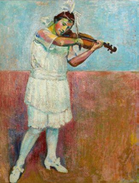 Cuno Amiet. Playing the violin