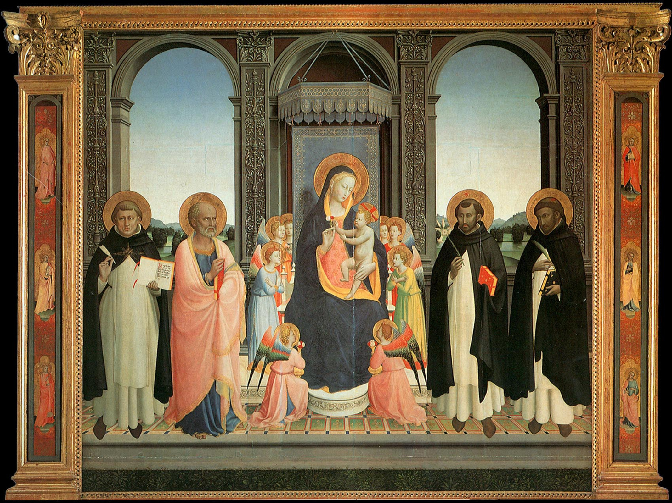 Фра Беато Анджелико - Алтарь церкви Святого Доминика во Фьезоле, 1430,  237×212 см: Описание произведения | Артхив