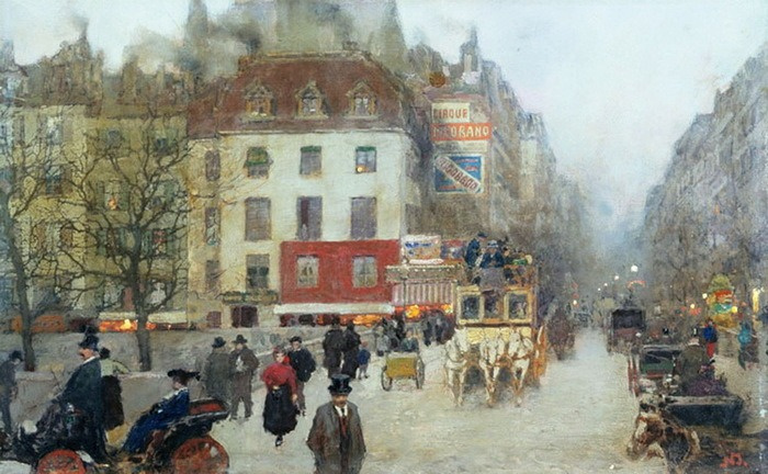 Nikolai Vasilievich Dosekin 1863-1935. Paris. Rue Montmartre