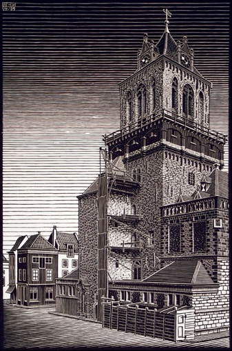 Maurits Cornelis Escher. Town Hall, Delft