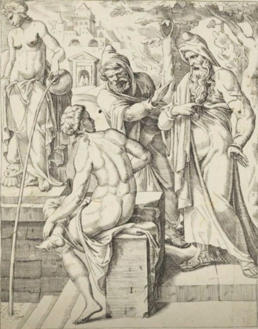 Dirk Volkertsson Kornhert (1522-1590) - Holland. Susanna and the Elders