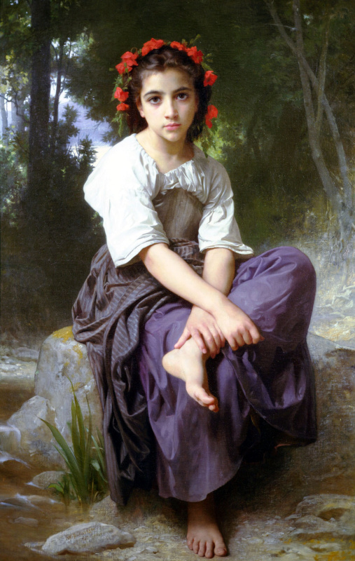 William-Adolphe Bouguereau. On the banks of the river