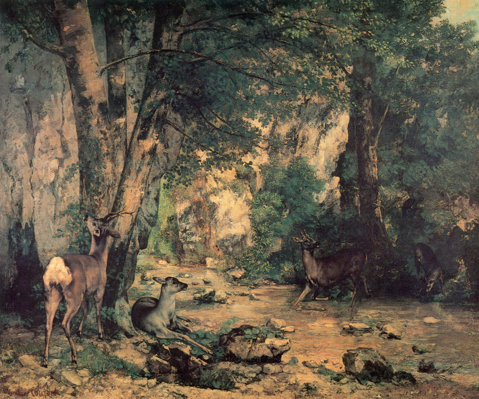 Gustave Courbet. Deer grove