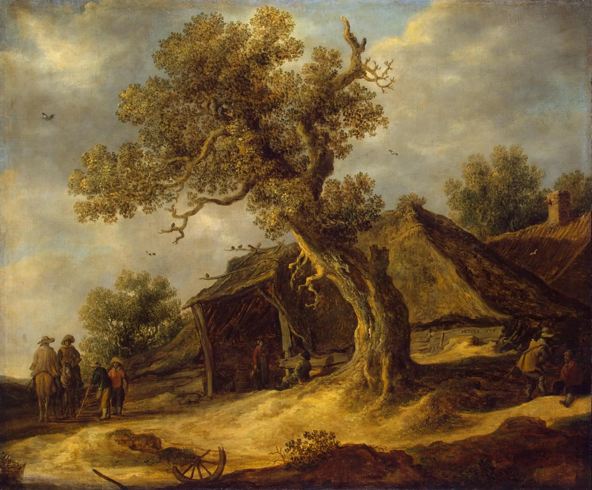 Ян ван Гойен. Пейзаж с дубом