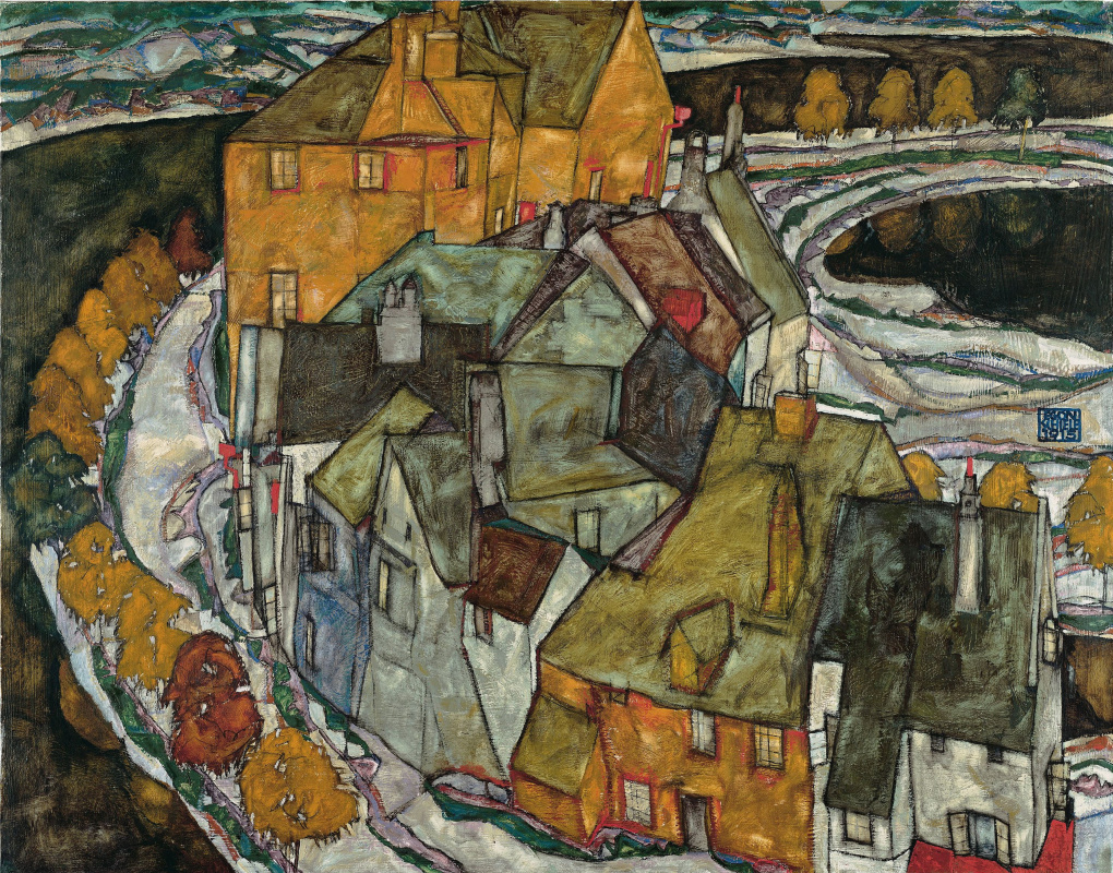 Egon Schiele. Krumau. Crescent of houses II