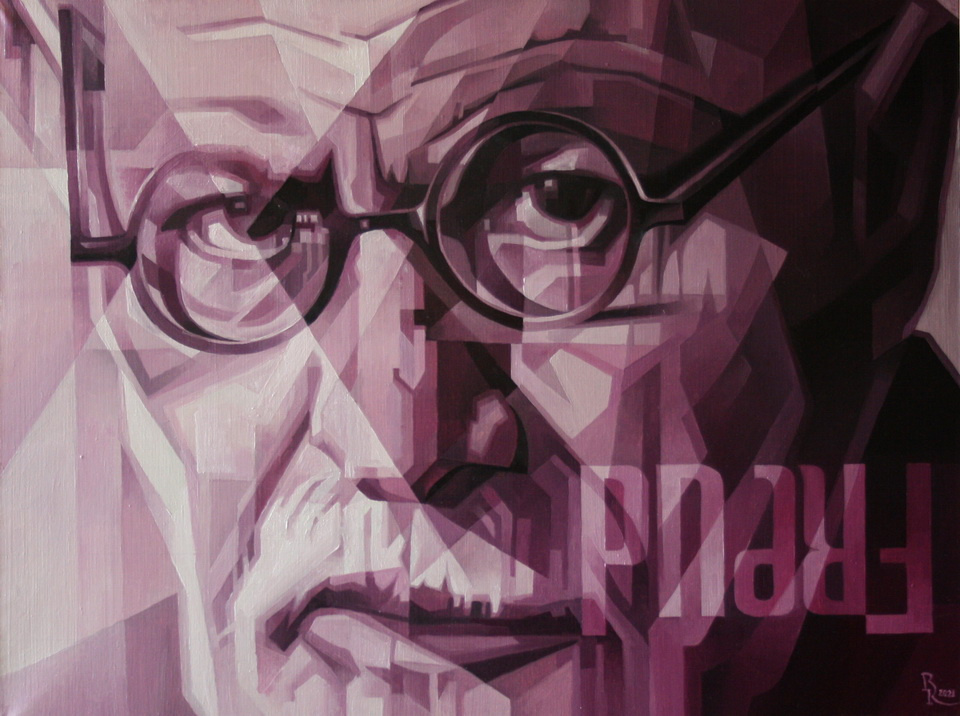 Vasily Krotkov. Dr. Freud. Post-cubo-futurism