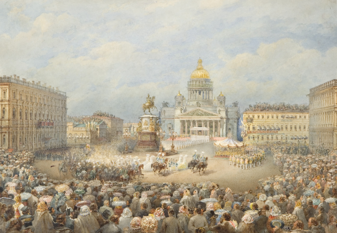 Vasily Semenovich Sadovnikov. The opening of the monument to Emperor Nicholas I on the Mariinsky square