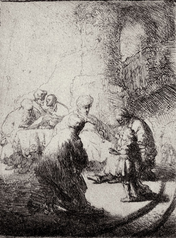 Рембрандт Харменс ван Рейн. Мальчик Иисус среди книжников