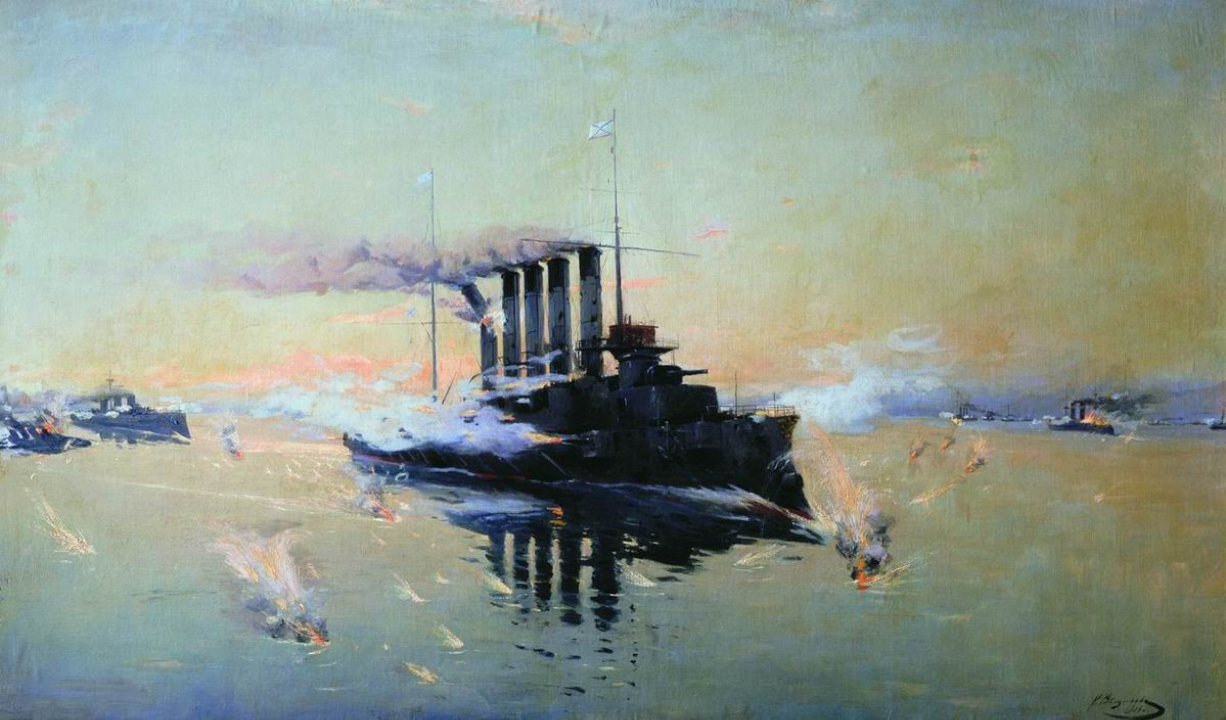 Художник 1904. Бой в желтом море 1904. Бой в жёлтом море 28 июля 1904 г.